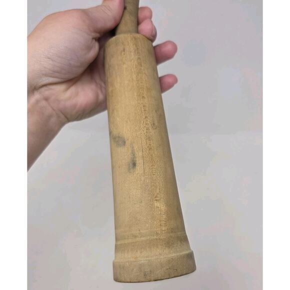 Large Primitive Wooden Masher-12” Woodenware Treenware Tamper - Picture 5 of 7